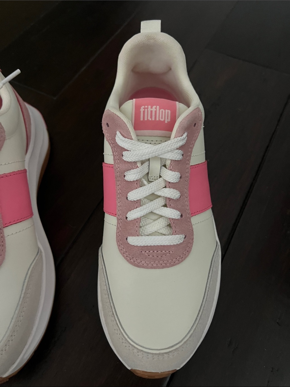 Fitflop cream and Pink Platform-Style Sneakers 8 - Picture 5 of 9